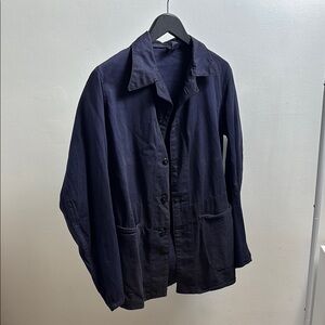 1940’s French Work Coat - Navy Button-Up Jacket